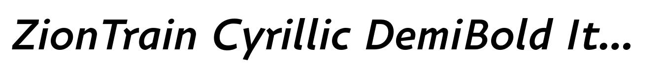 ZionTrain Cyrillic DemiBold Italic